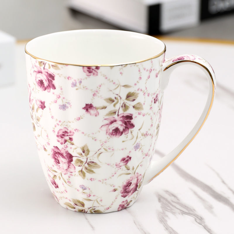 Vintage Floral Coffee Ceramic Tea Cup Set