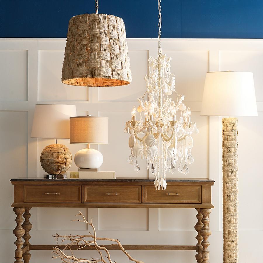 Country Table Lamp Hand-woven Hemp Rope Ball Natural Table Lamp