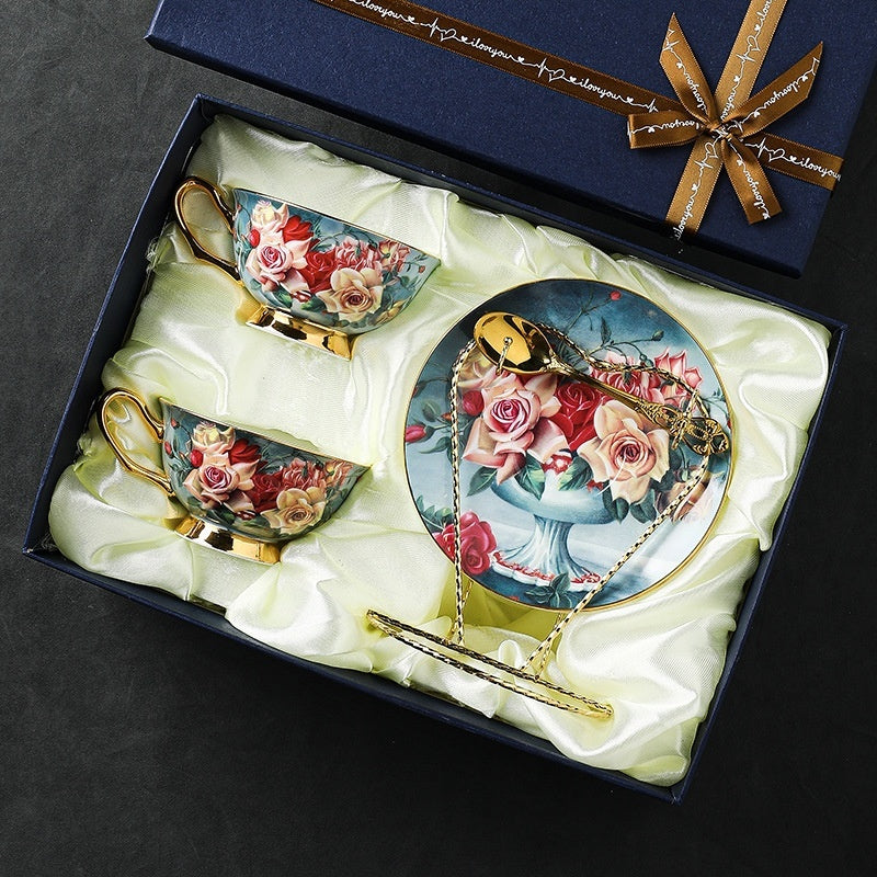 Exquisite Coffee Cup European Light Luxury Tea Set