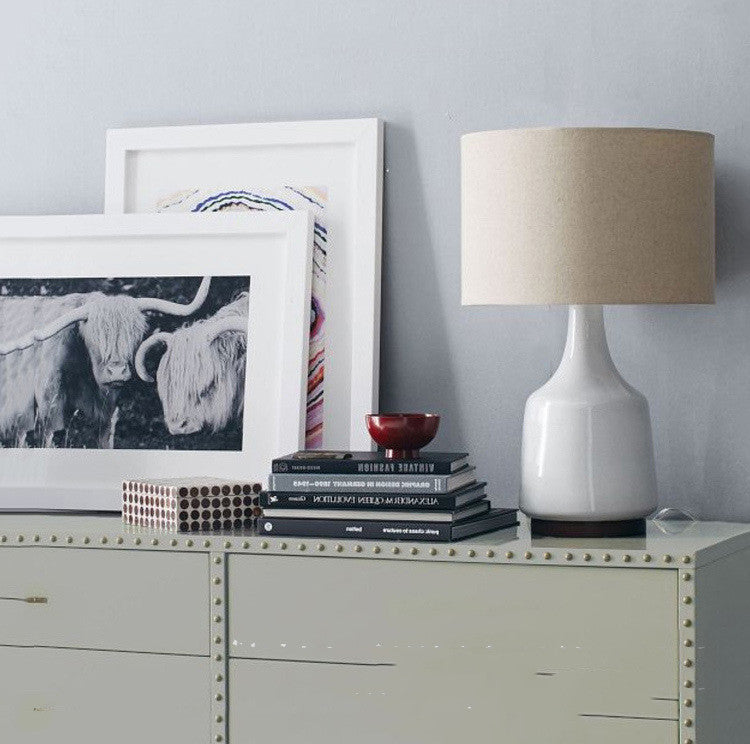Nordic Minimalist Bedroom Bedside Table Lamp |  American Ceramic Table Lamp